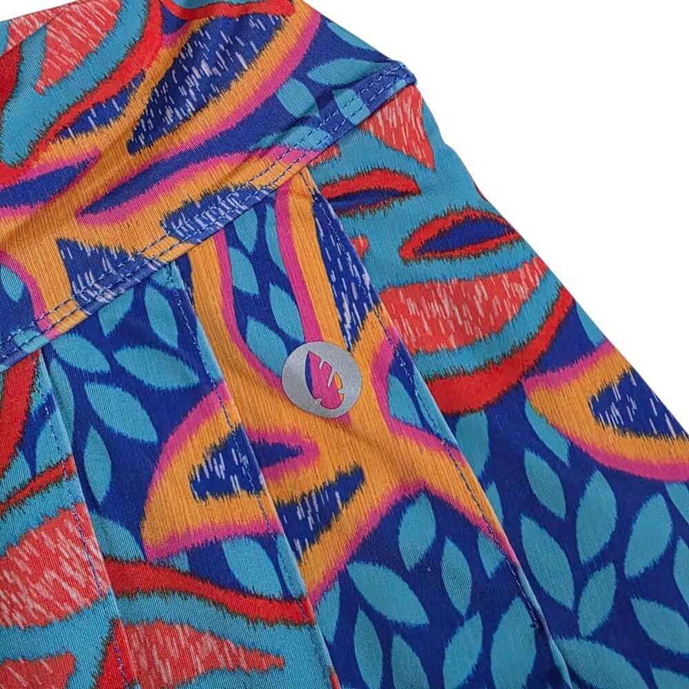 Dona Jo Athletic Skort Womens L Colorful Tropical ArtsyTennis Pickleball Skirt - Picture 5 of 13